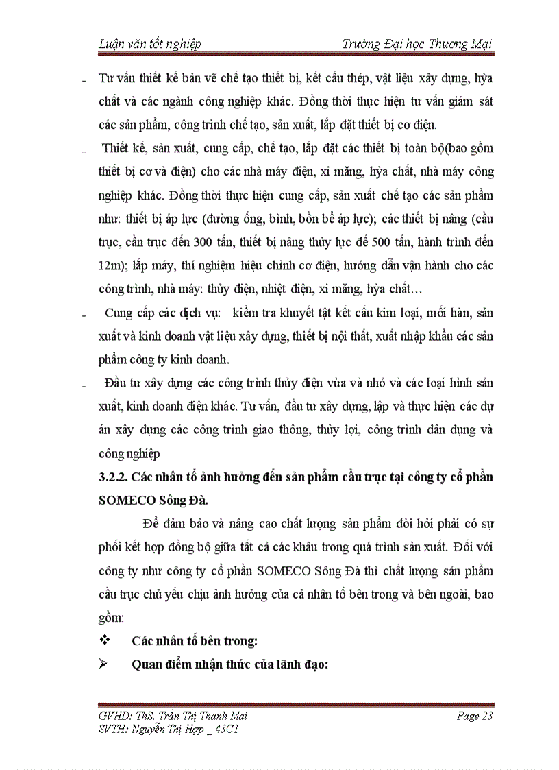 image for page Giải pháp nâng cao chất lượng sản phẩm cầu trục tại công ty cổ phần SOMECO Sông Đà