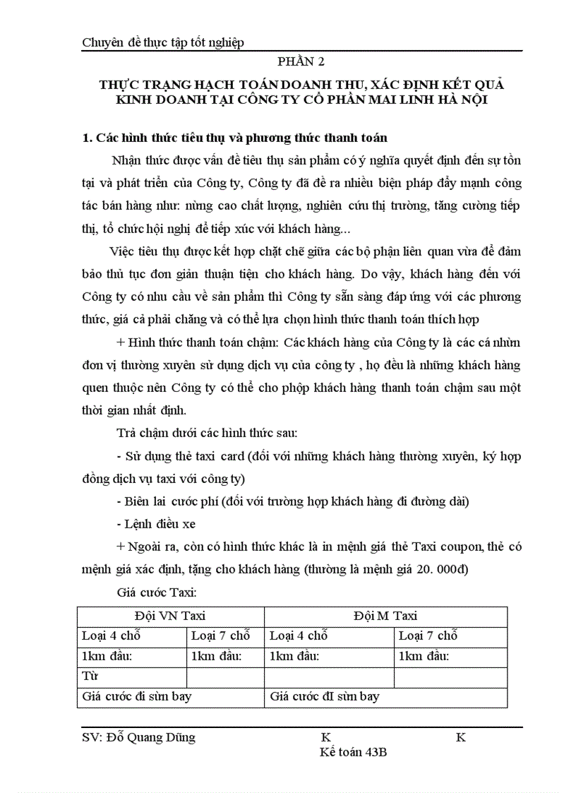 image for page Hoàn thiện hạch toán Doanh thu, xác định kết quả kinh doanh tại Công ty Cổ phần Mai Linh Hà Nội