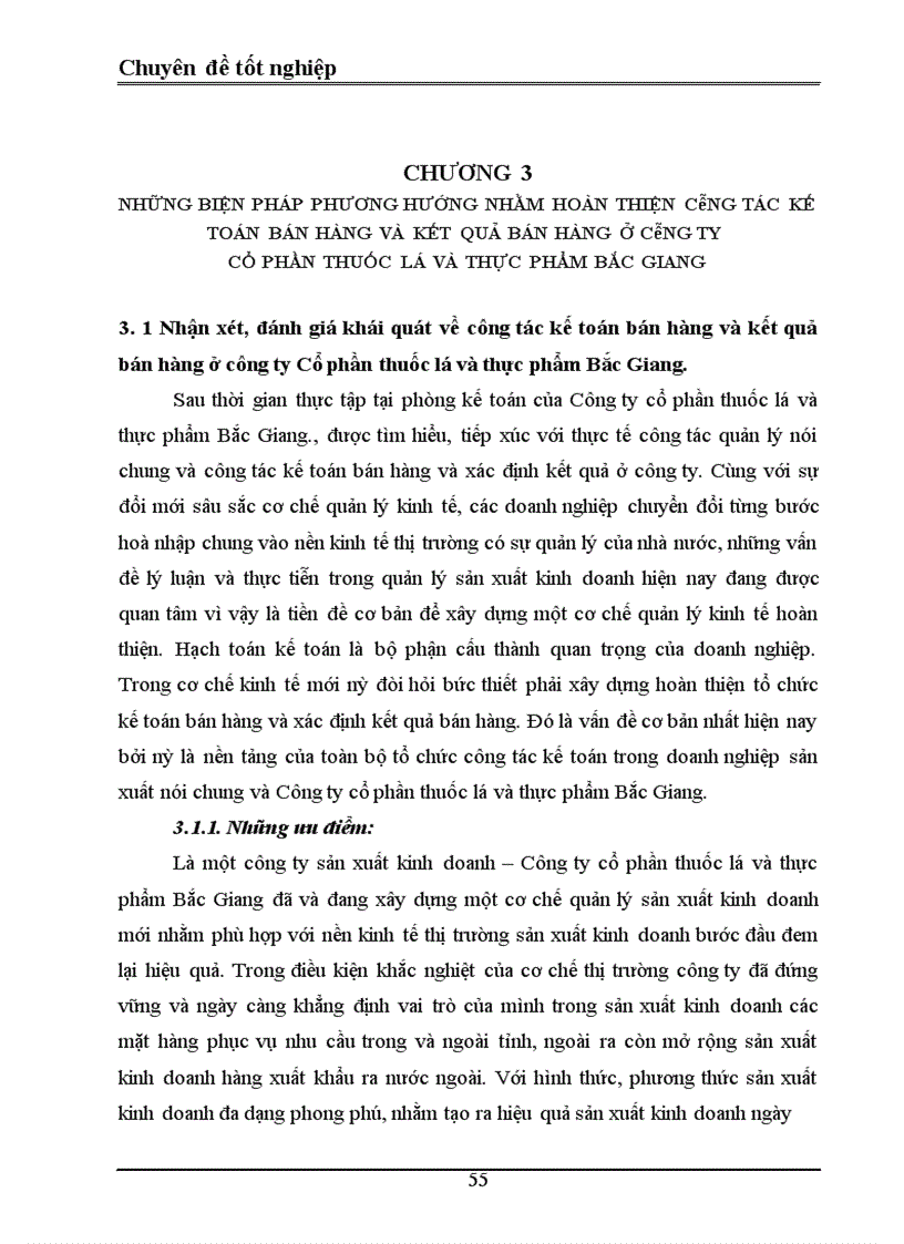 image for page Tổ chức kế toán bán hàng và xác định kết quả bán hàng ở công ty cổ phần thuốc lá và chế biến thực phẩm Bắc Giang