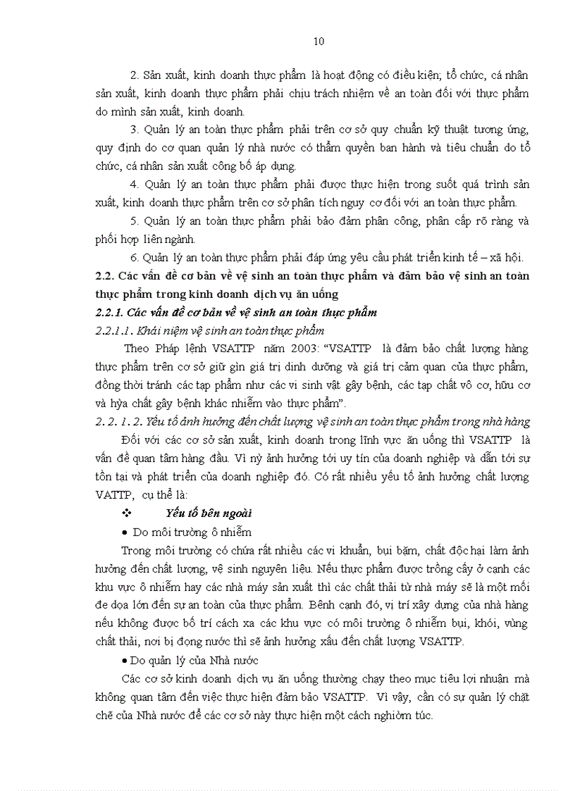image for page Giải pháp đảm bảo vệ sinh an toàn thực phẩm tại Công ty Cổ phần Sông Potomac Hà Nội