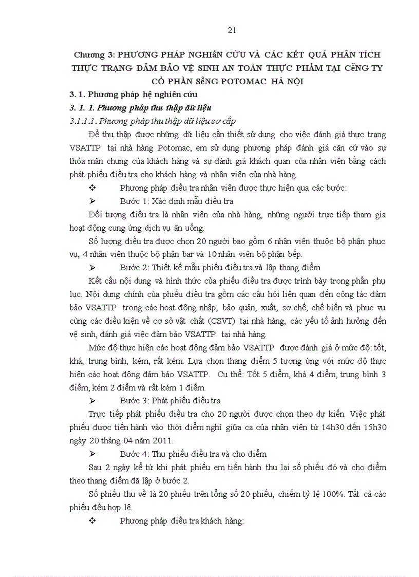 image for page Giải pháp đảm bảo vệ sinh an toàn thực phẩm tại Công ty Cổ phần Sông Potomac Hà Nội
