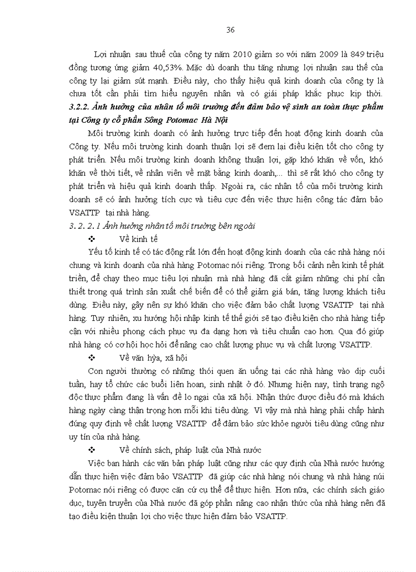 image for page Giải pháp đảm bảo vệ sinh an toàn thực phẩm tại Công ty Cổ phần Sông Potomac Hà Nội