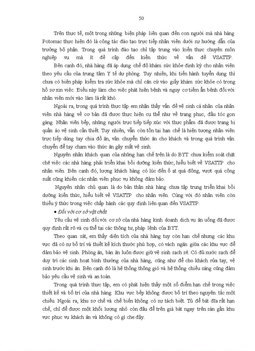 image for page Giải pháp đảm bảo vệ sinh an toàn thực phẩm tại Công ty Cổ phần Sông Potomac Hà Nội