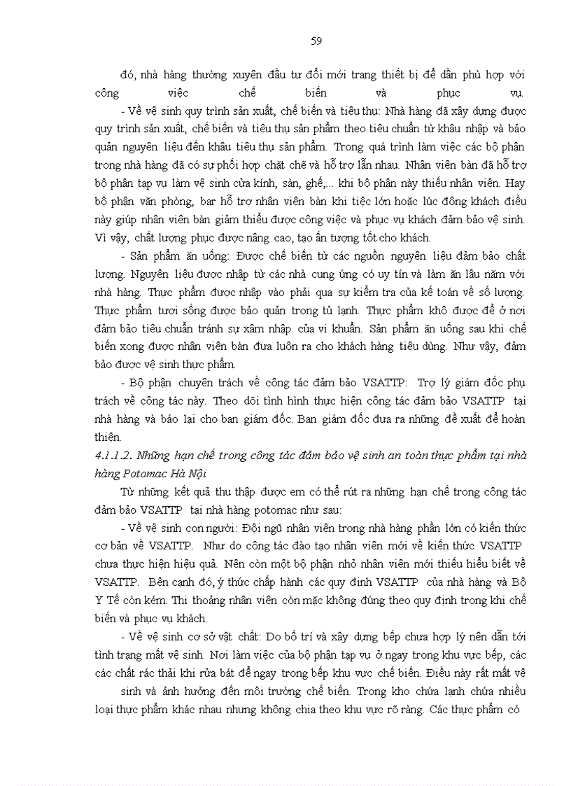 image for page Giải pháp đảm bảo vệ sinh an toàn thực phẩm tại Công ty Cổ phần Sông Potomac Hà Nội