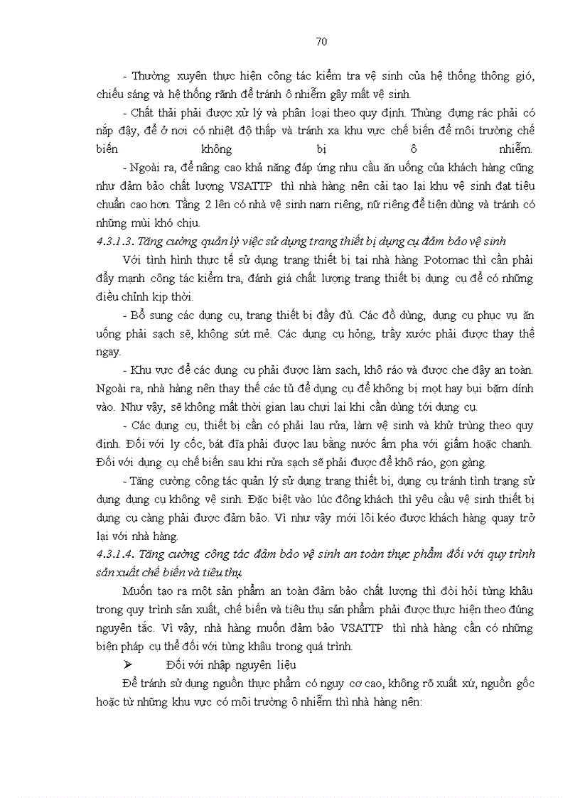 image for page Giải pháp đảm bảo vệ sinh an toàn thực phẩm tại Công ty Cổ phần Sông Potomac Hà Nội