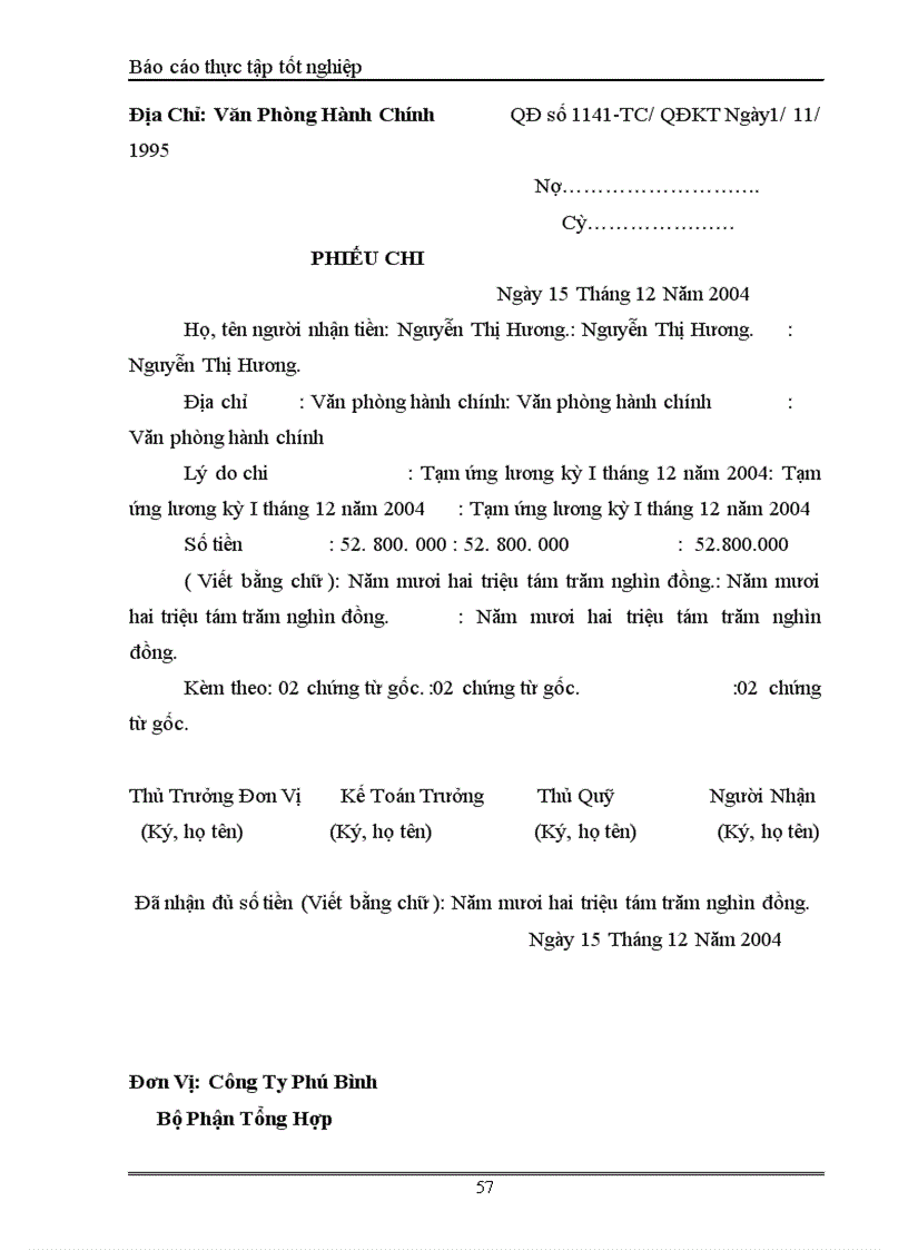 image for page Kế toán tiền lương và các khoản trích theo lương tại Công ty sản xuất Thương Mại và dịch vụ Phú Bình
