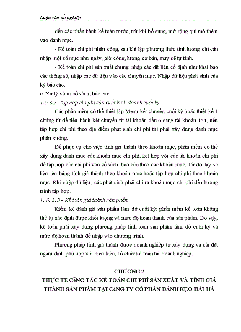 image for page Hoàn thiện kế toán chi phí sản xuất và tính giá thành sản phẩm tại Công ty Cổ phần Bánh kẹo Hải Hà