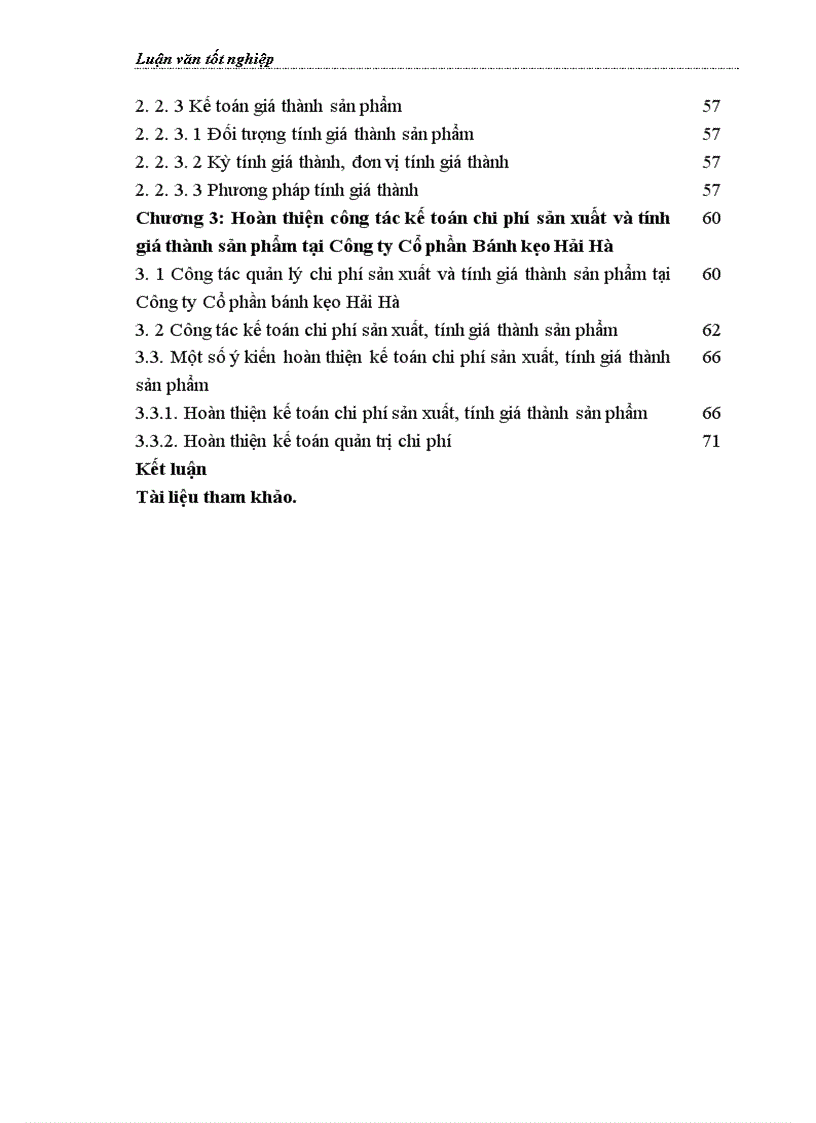 image for page Hoàn thiện kế toán chi phí sản xuất và tính giá thành sản phẩm tại Công ty Cổ phần Bánh kẹo Hải Hà