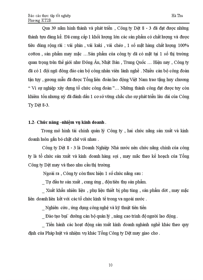 image for page Tổ chức kế toán Nguyên vật liệu tại Công ty Dệt 8-3