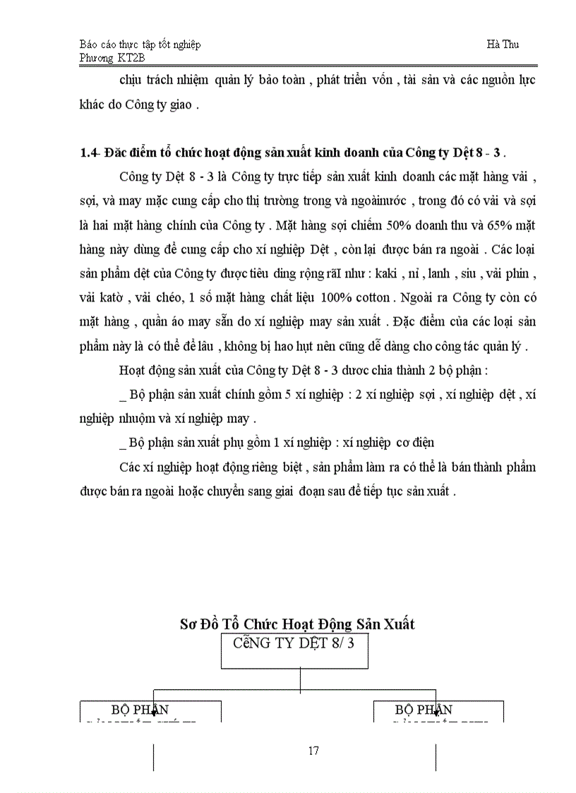 image for page Tổ chức kế toán Nguyên vật liệu tại Công ty Dệt 8-3