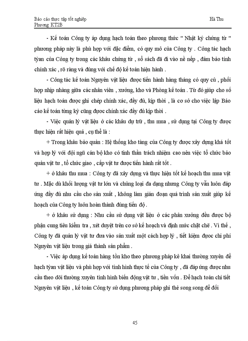 image for page Tổ chức kế toán Nguyên vật liệu tại Công ty Dệt 8-3