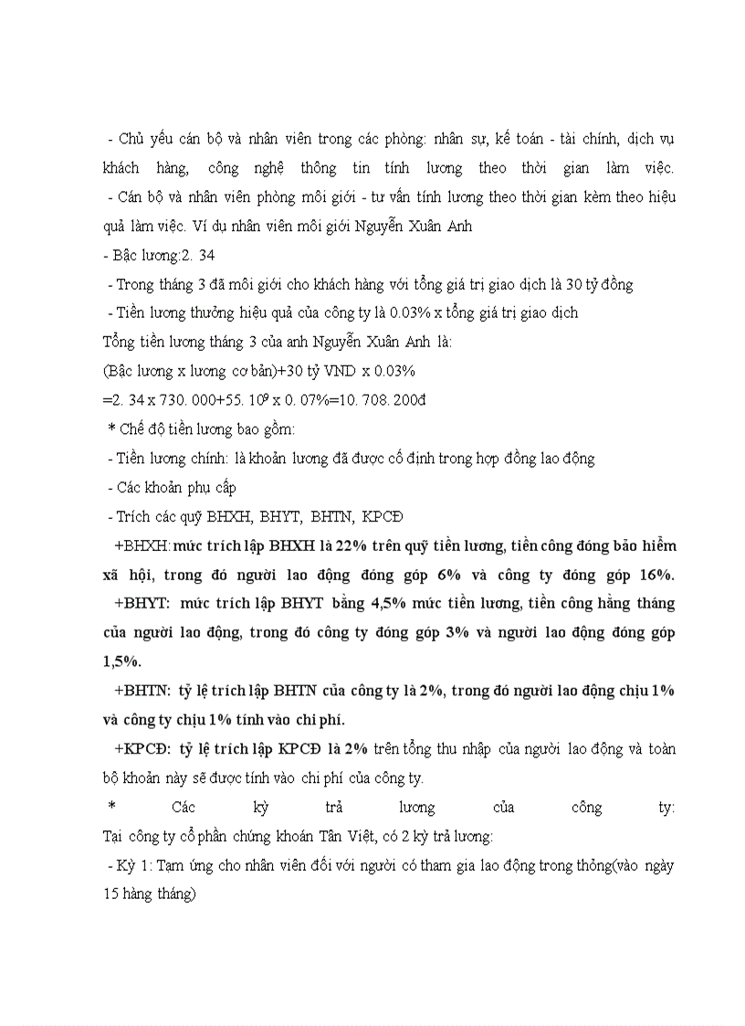 image for page Kế toán các khoản thanh toán với người lao động tại công ty cổ phần chứng khoán Tân Việt