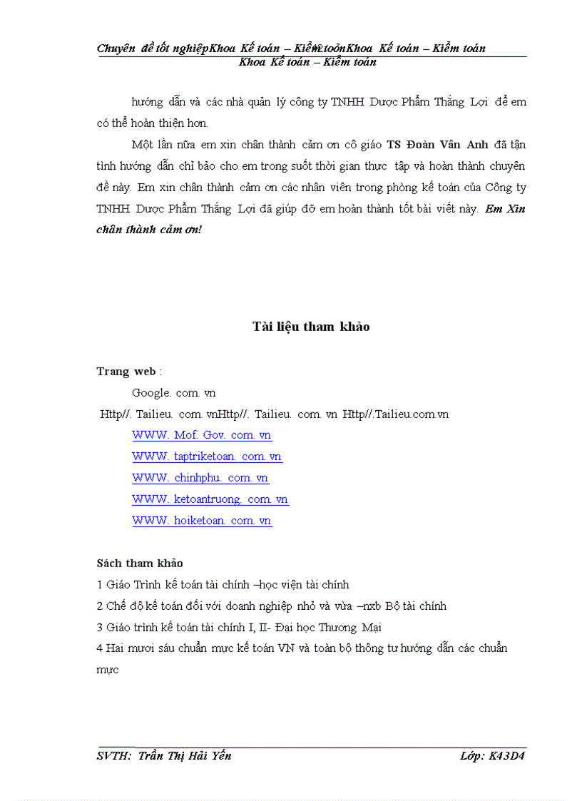 image for page Kế toán doanh thu nhóm hàng dược phẩm tại công ty TNHH dược phẩm Thắng Lợi