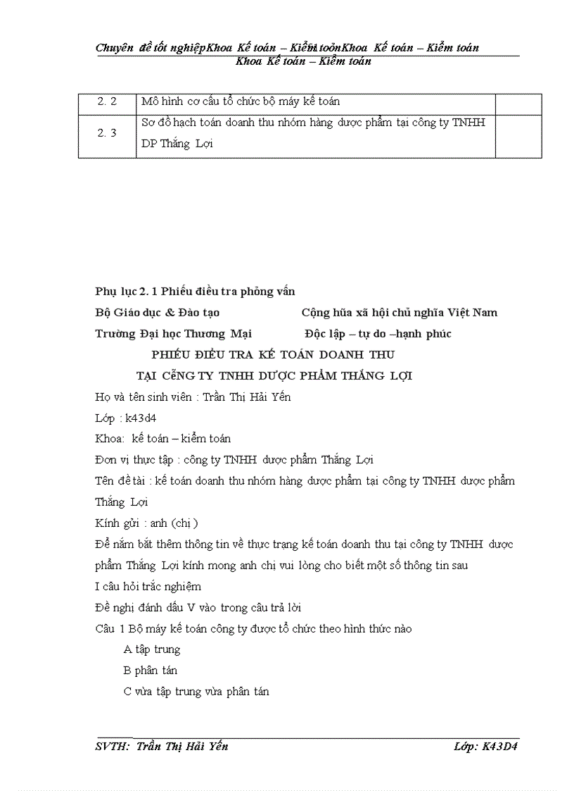image for page Kế toán doanh thu nhóm hàng dược phẩm tại công ty TNHH dược phẩm Thắng Lợi