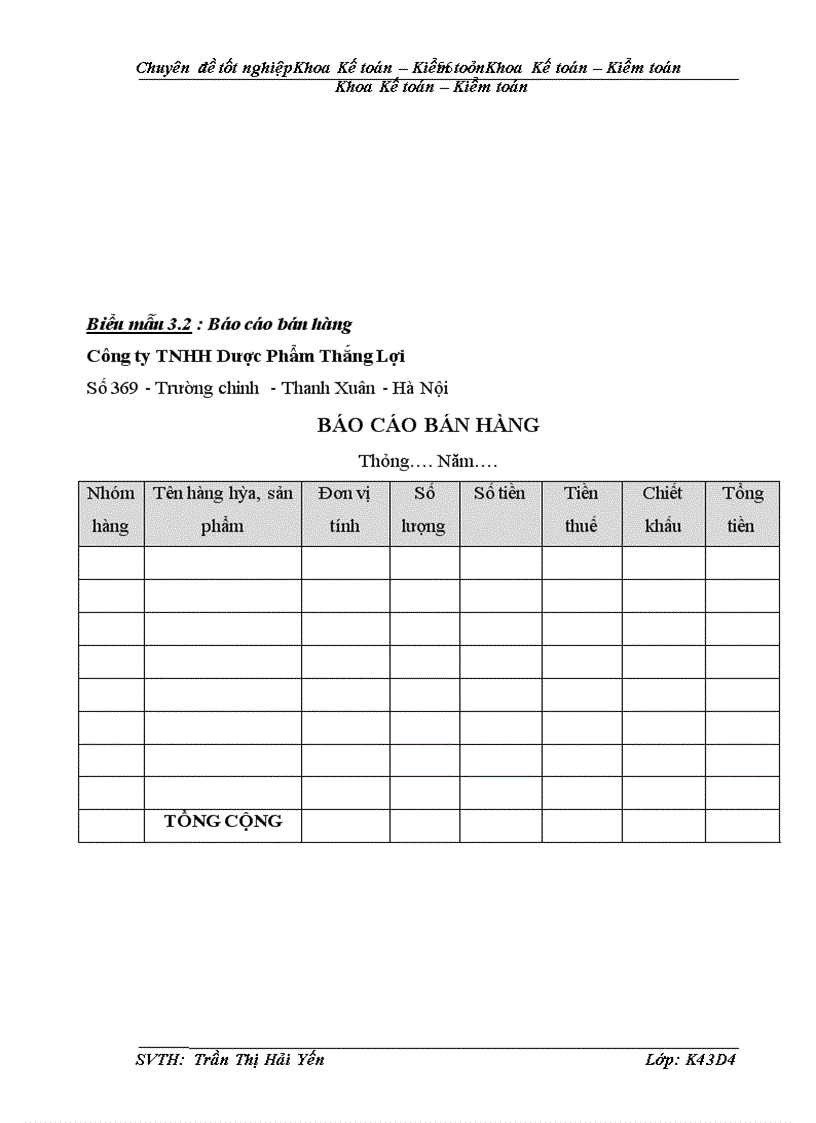 image for page Kế toán doanh thu nhóm hàng dược phẩm tại công ty TNHH dược phẩm Thắng Lợi