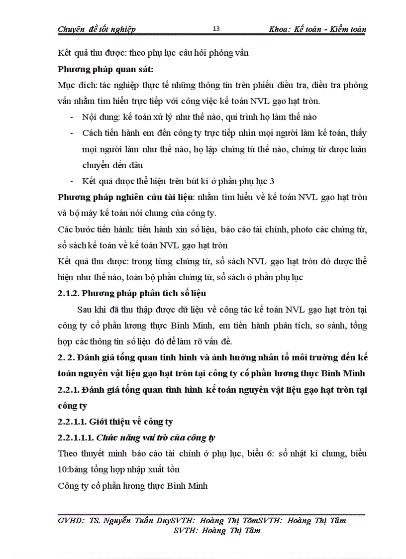 image for page Kế toán nguyên vật liệu gạo hạt tròn công ty cổ phần lương thực Bình Minh.