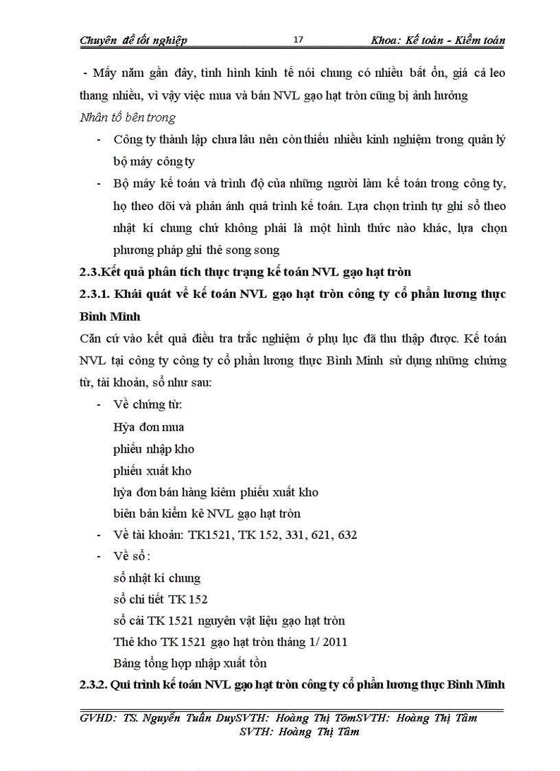 image for page Kế toán nguyên vật liệu gạo hạt tròn công ty cổ phần lương thực Bình Minh.