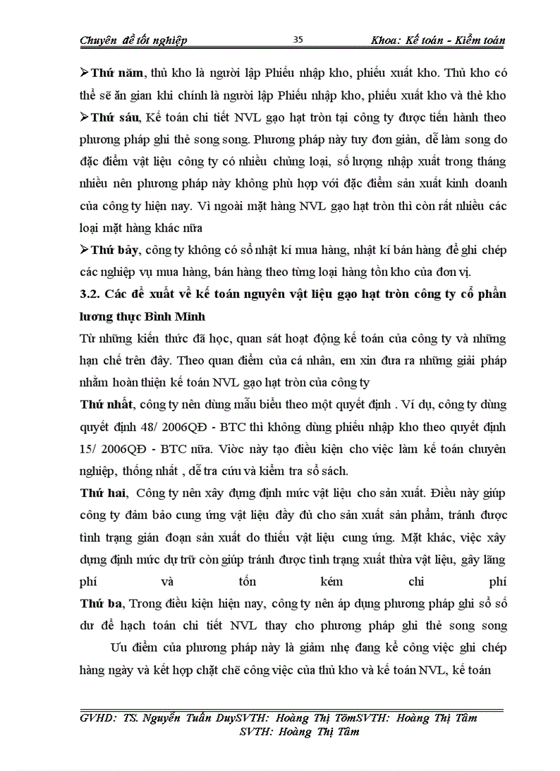 image for page Kế toán nguyên vật liệu gạo hạt tròn công ty cổ phần lương thực Bình Minh.