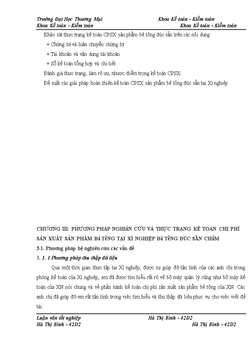 image for page Kế toán chi phí sản xuất sản phẩm bê tông tại Xí nghiệp bê tông đúc sẵn Chèm – công ty CP bê tông xây dựng Hà Nội