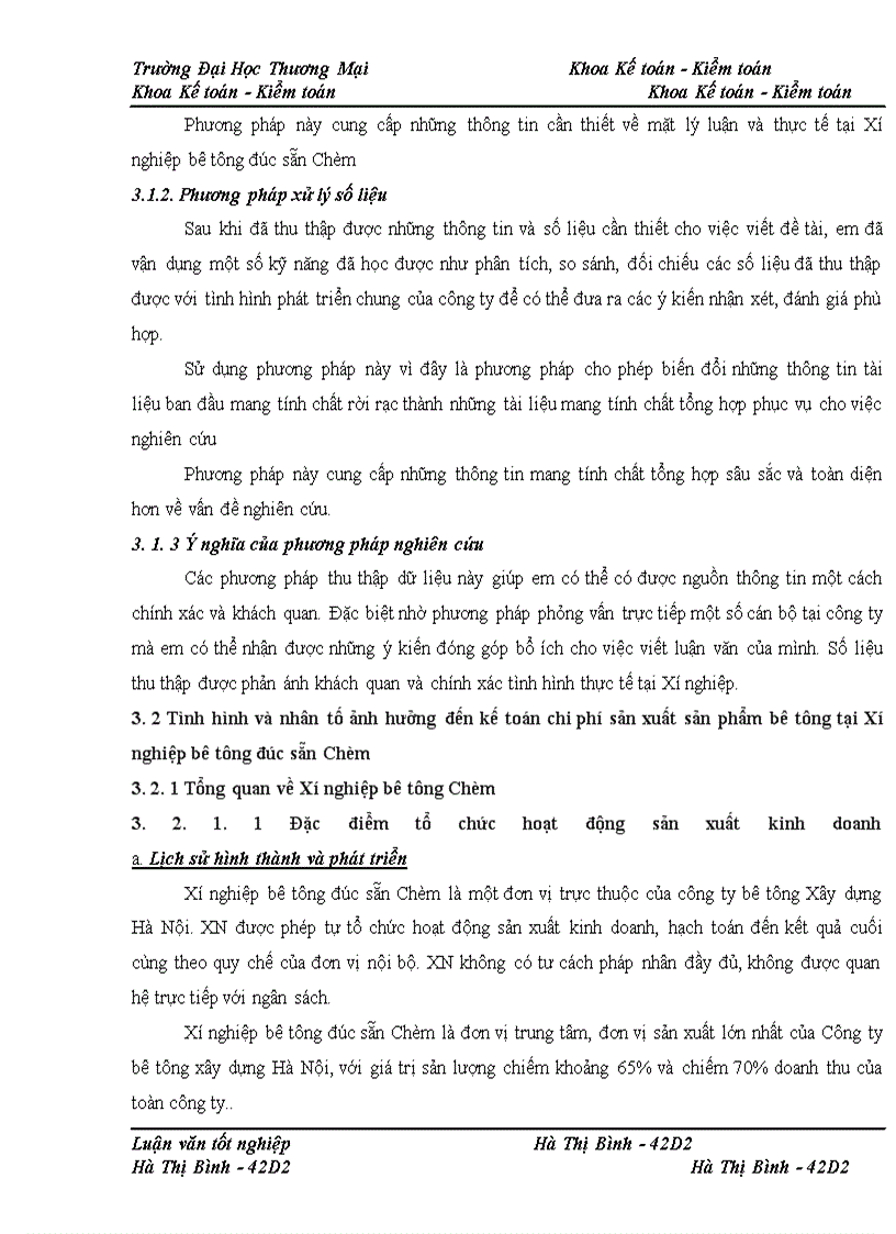 image for page Kế toán chi phí sản xuất sản phẩm bê tông tại Xí nghiệp bê tông đúc sẵn Chèm – công ty CP bê tông xây dựng Hà Nội