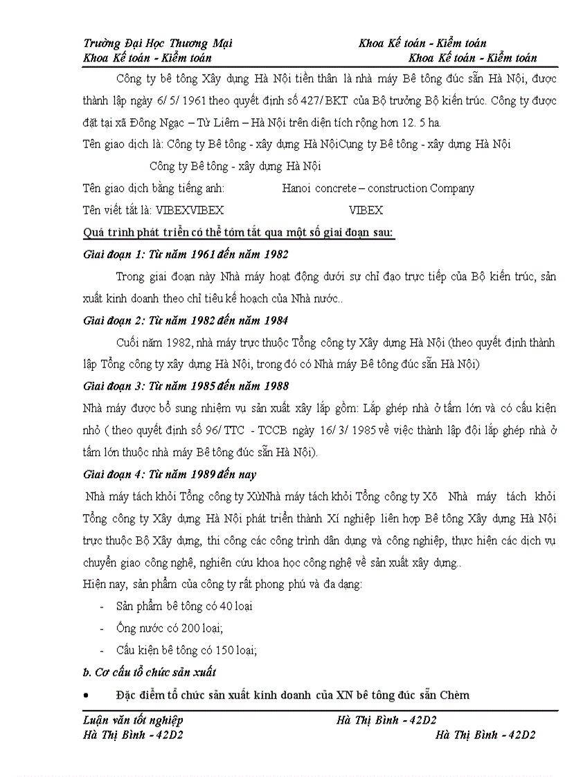 image for page Kế toán chi phí sản xuất sản phẩm bê tông tại Xí nghiệp bê tông đúc sẵn Chèm – công ty CP bê tông xây dựng Hà Nội