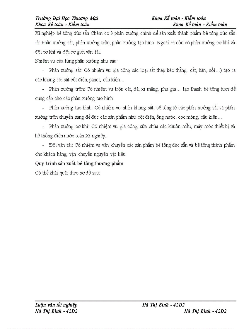 image for page Kế toán chi phí sản xuất sản phẩm bê tông tại Xí nghiệp bê tông đúc sẵn Chèm – công ty CP bê tông xây dựng Hà Nội