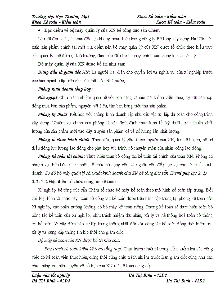 image for page Kế toán chi phí sản xuất sản phẩm bê tông tại Xí nghiệp bê tông đúc sẵn Chèm – công ty CP bê tông xây dựng Hà Nội