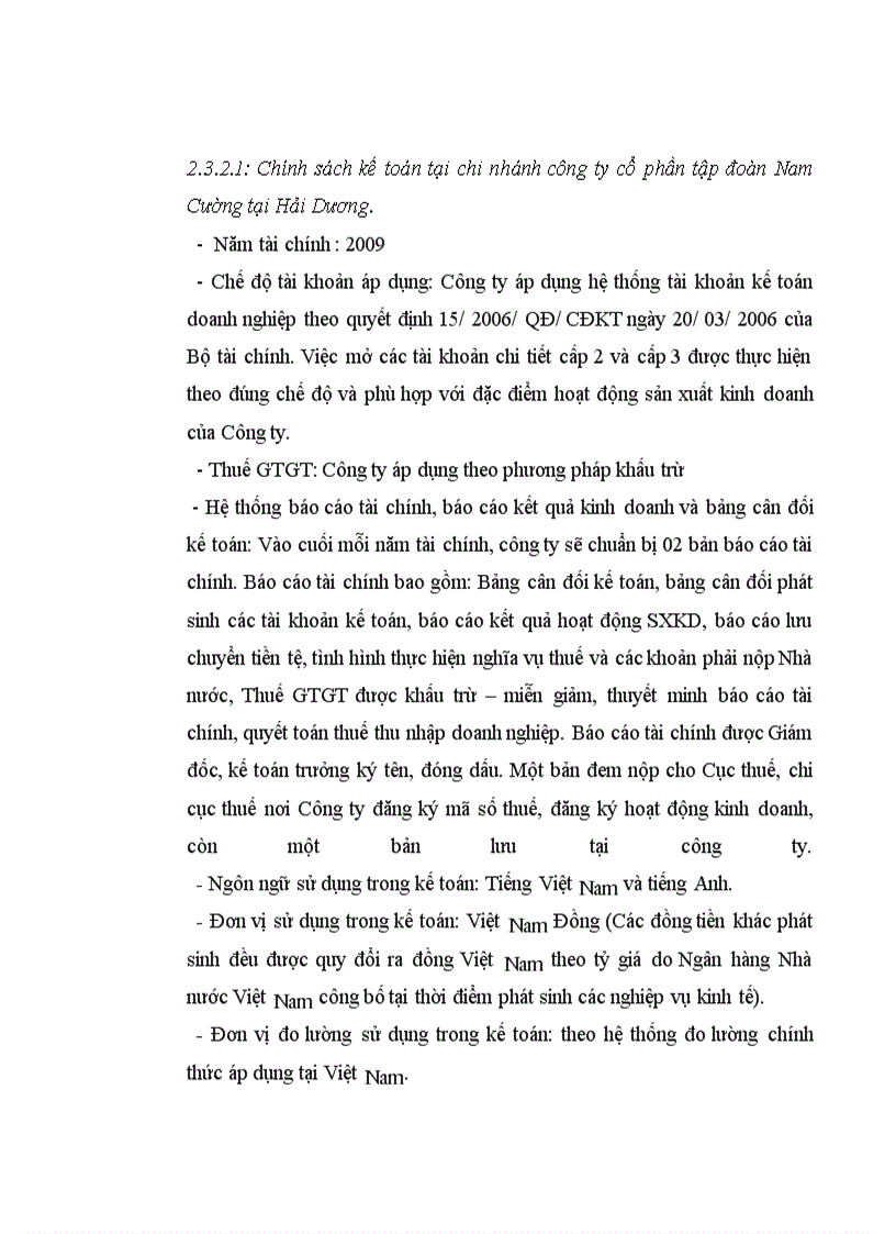 image for page Kế toán phải trả người bán tại chi nhánh công ty cổ phần tập đoàn Nam Cường tại Hải Dương