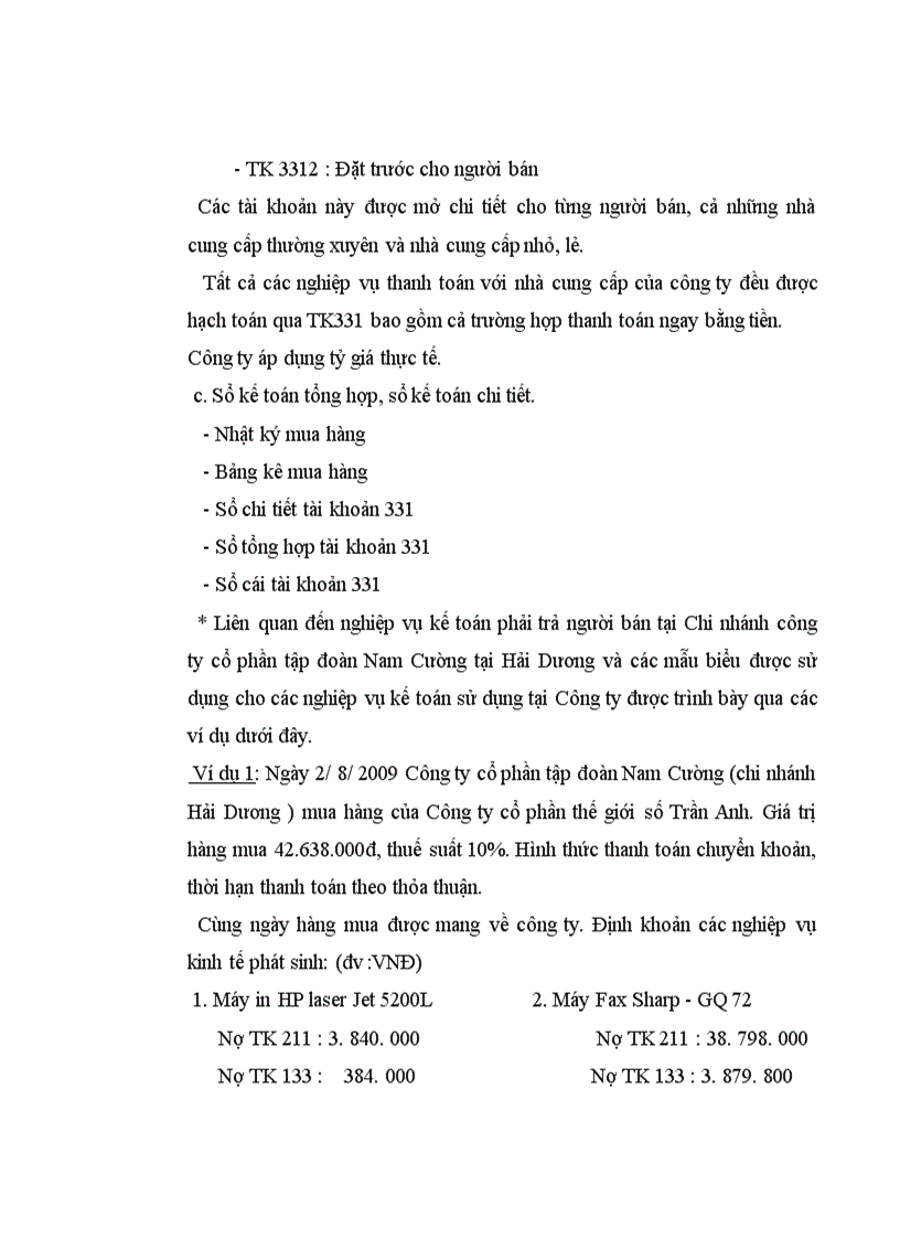 image for page Kế toán phải trả người bán tại chi nhánh công ty cổ phần tập đoàn Nam Cường tại Hải Dương