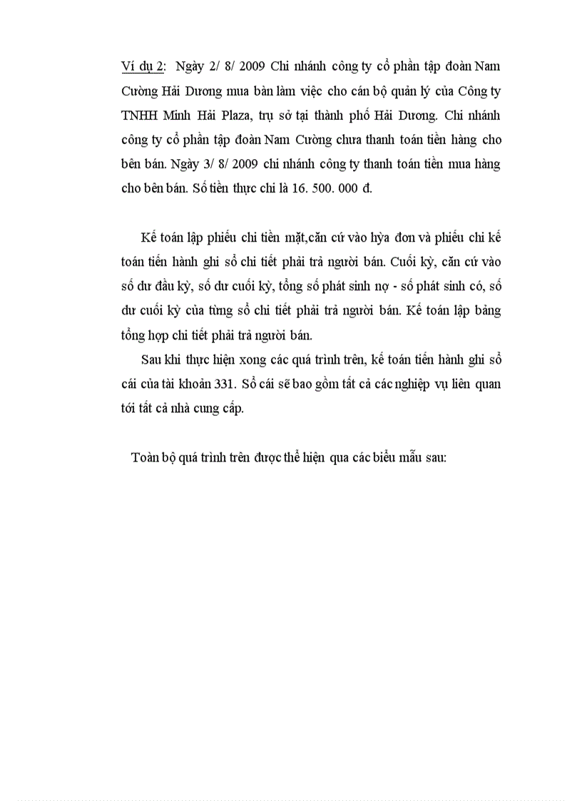 image for page Kế toán phải trả người bán tại chi nhánh công ty cổ phần tập đoàn Nam Cường tại Hải Dương