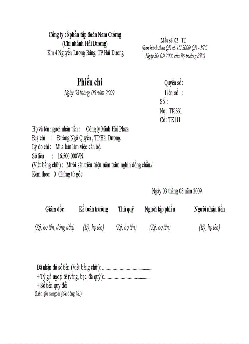 image for page Kế toán phải trả người bán tại chi nhánh công ty cổ phần tập đoàn Nam Cường tại Hải Dương