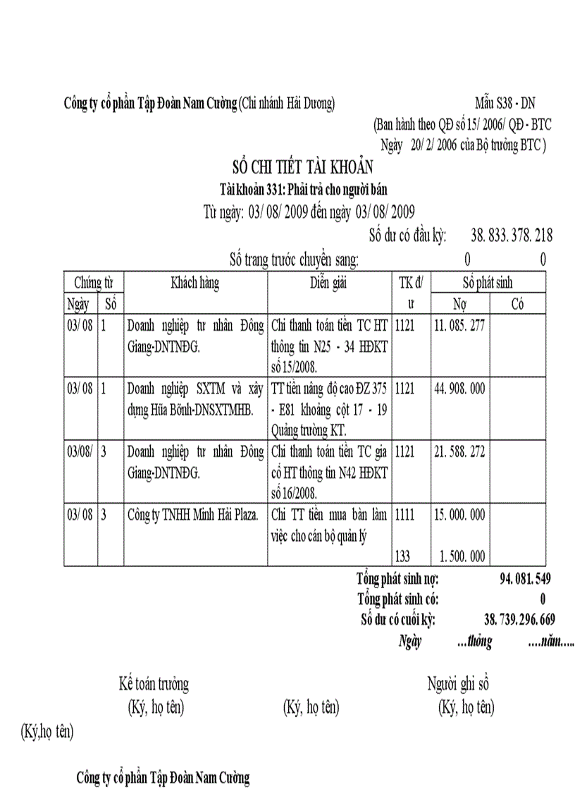image for page Kế toán phải trả người bán tại chi nhánh công ty cổ phần tập đoàn Nam Cường tại Hải Dương