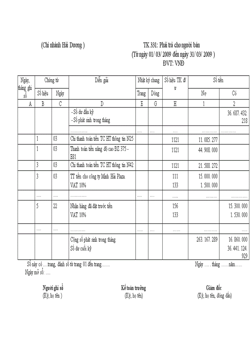 image for page Kế toán phải trả người bán tại chi nhánh công ty cổ phần tập đoàn Nam Cường tại Hải Dương