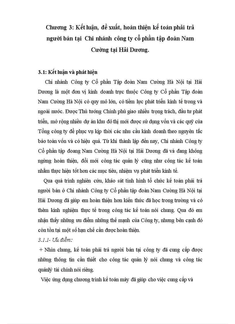 image for page Kế toán phải trả người bán tại chi nhánh công ty cổ phần tập đoàn Nam Cường tại Hải Dương