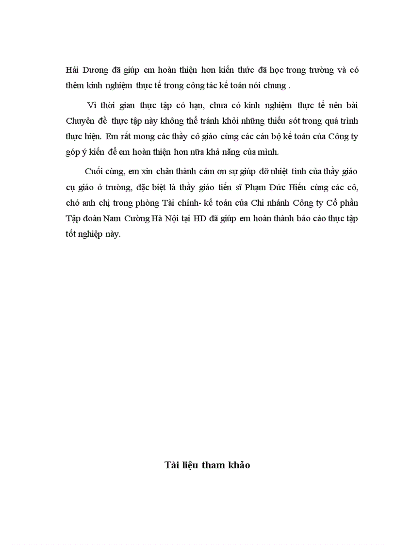image for page Kế toán phải trả người bán tại chi nhánh công ty cổ phần tập đoàn Nam Cường tại Hải Dương