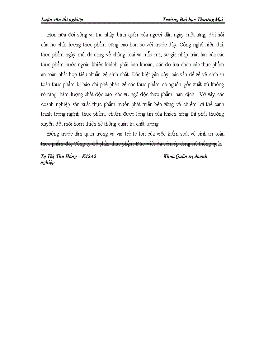 image for page Giải pháp duy trì hệ thống quản trị tích hợp: ISO 9001:2000, HACCP tại Công ty CP Thực phẩm Đức Việt