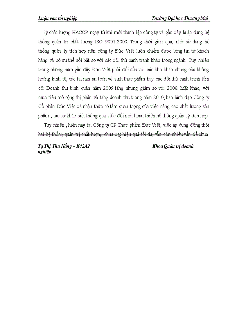image for page Giải pháp duy trì hệ thống quản trị tích hợp: ISO 9001:2000, HACCP tại Công ty CP Thực phẩm Đức Việt