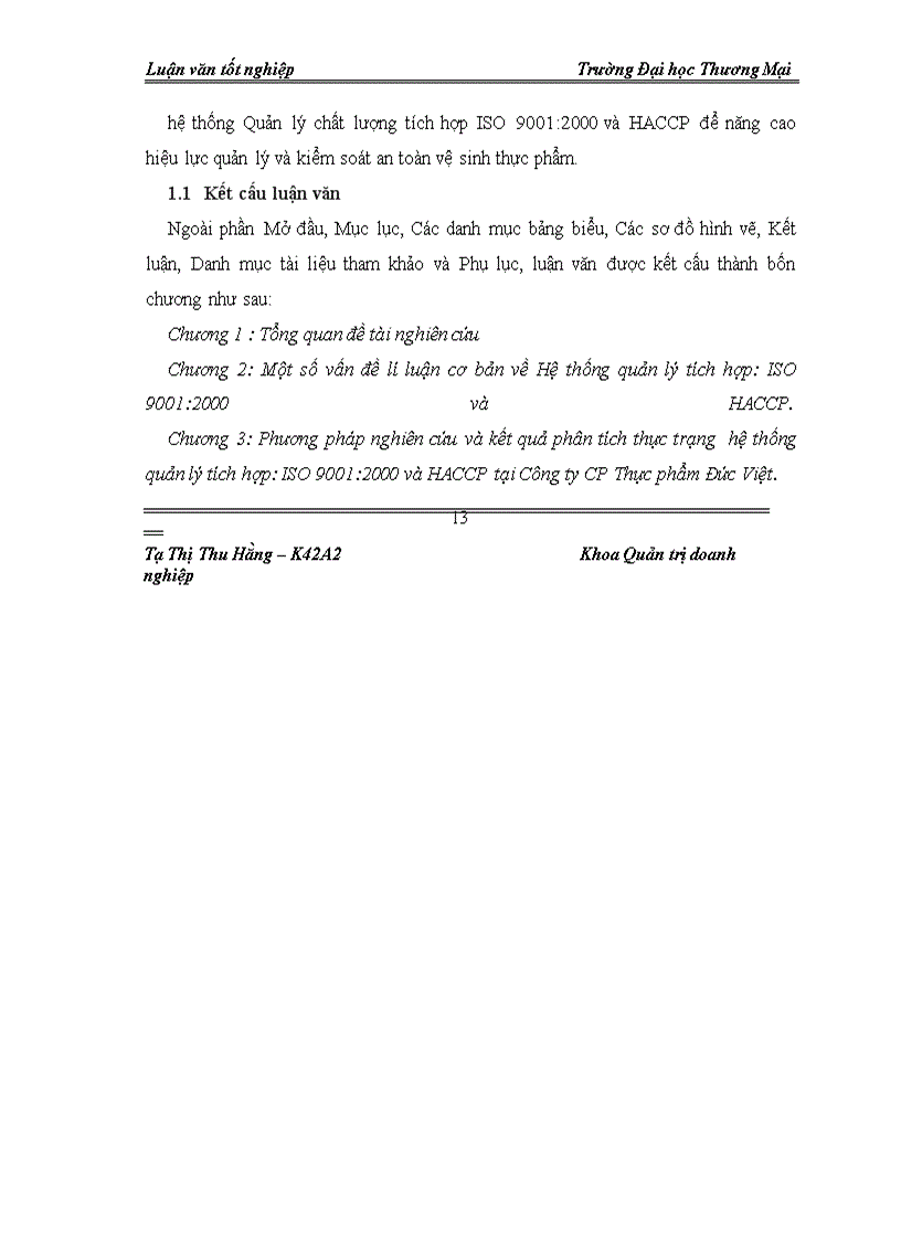 image for page Giải pháp duy trì hệ thống quản trị tích hợp: ISO 9001:2000, HACCP tại Công ty CP Thực phẩm Đức Việt