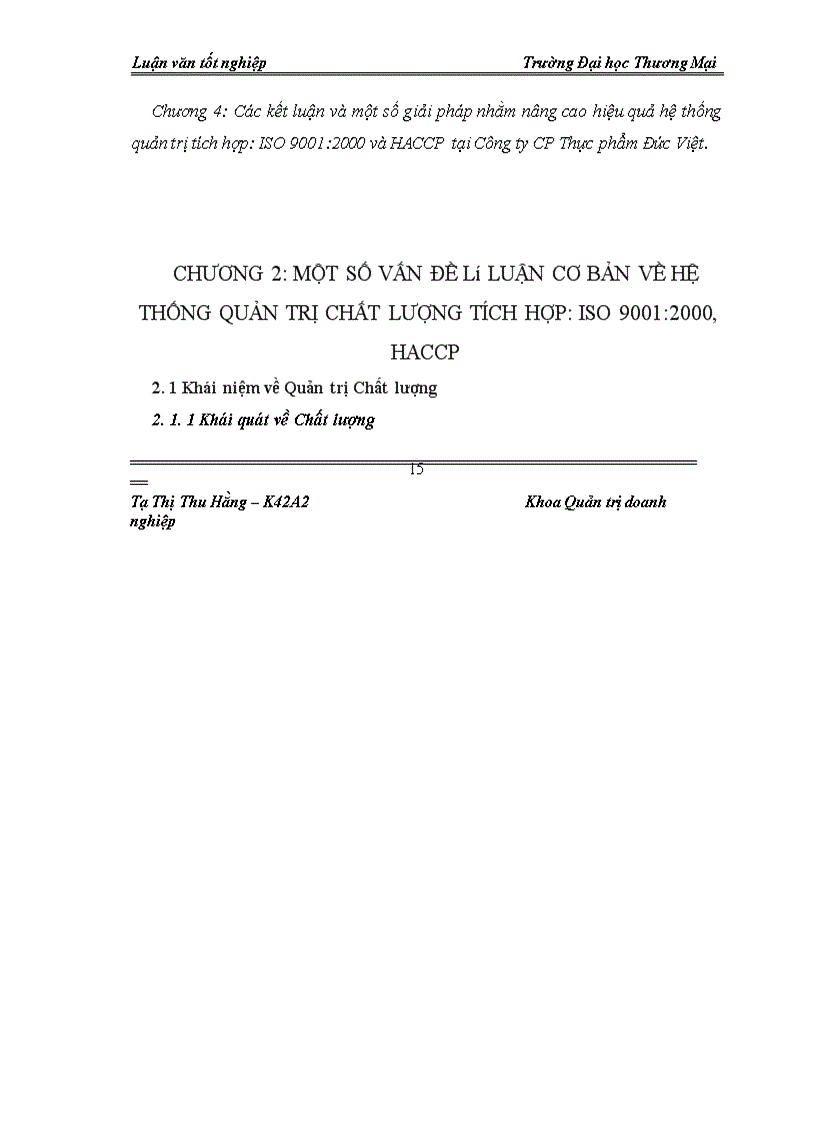 image for page Giải pháp duy trì hệ thống quản trị tích hợp: ISO 9001:2000, HACCP tại Công ty CP Thực phẩm Đức Việt