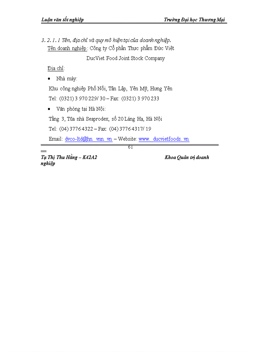 image for page Giải pháp duy trì hệ thống quản trị tích hợp: ISO 9001:2000, HACCP tại Công ty CP Thực phẩm Đức Việt