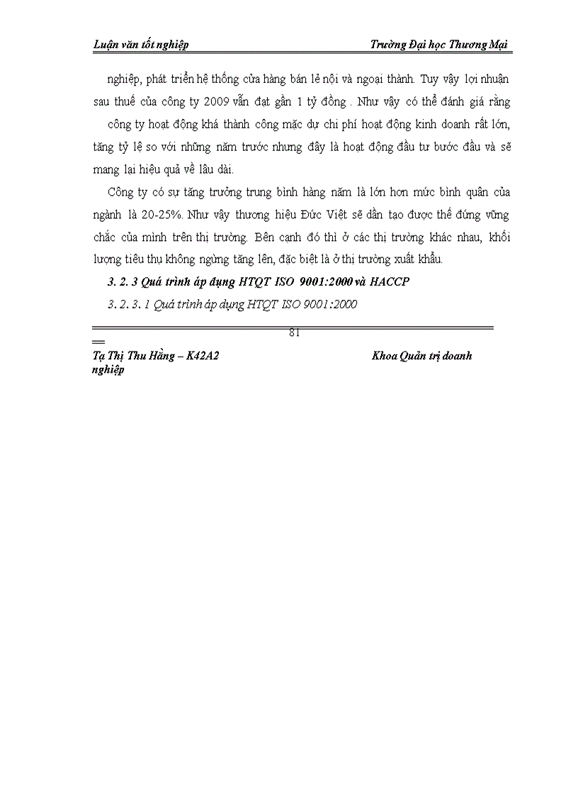 image for page Giải pháp duy trì hệ thống quản trị tích hợp: ISO 9001:2000, HACCP tại Công ty CP Thực phẩm Đức Việt