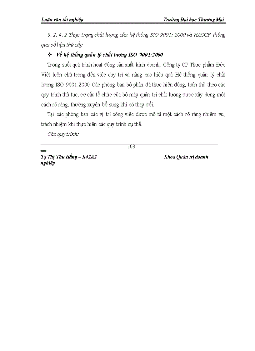 image for page Giải pháp duy trì hệ thống quản trị tích hợp: ISO 9001:2000, HACCP tại Công ty CP Thực phẩm Đức Việt