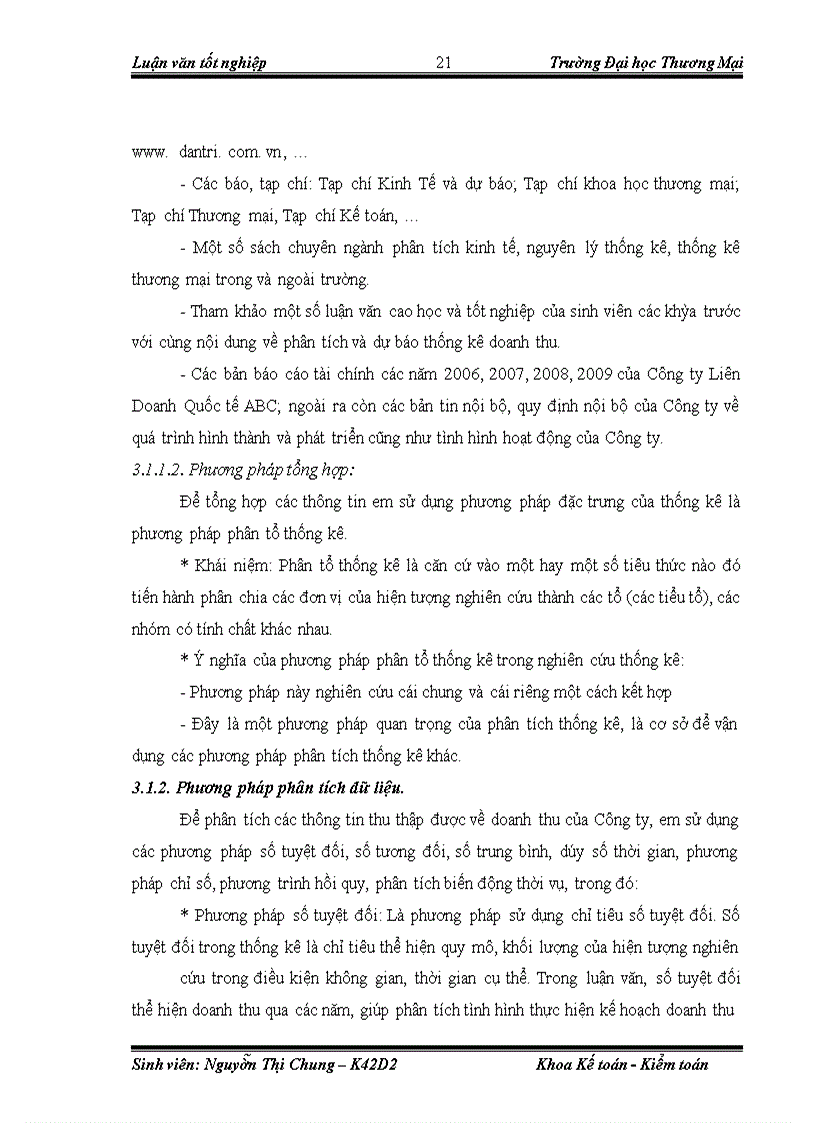 image for page Phân tích và dự báo thống kê doanh thu khối vận chuyển Công ty Liên Doanh Quốc Tế ABC