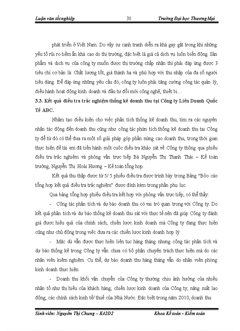 image for page Phân tích và dự báo thống kê doanh thu khối vận chuyển Công ty Liên Doanh Quốc Tế ABC