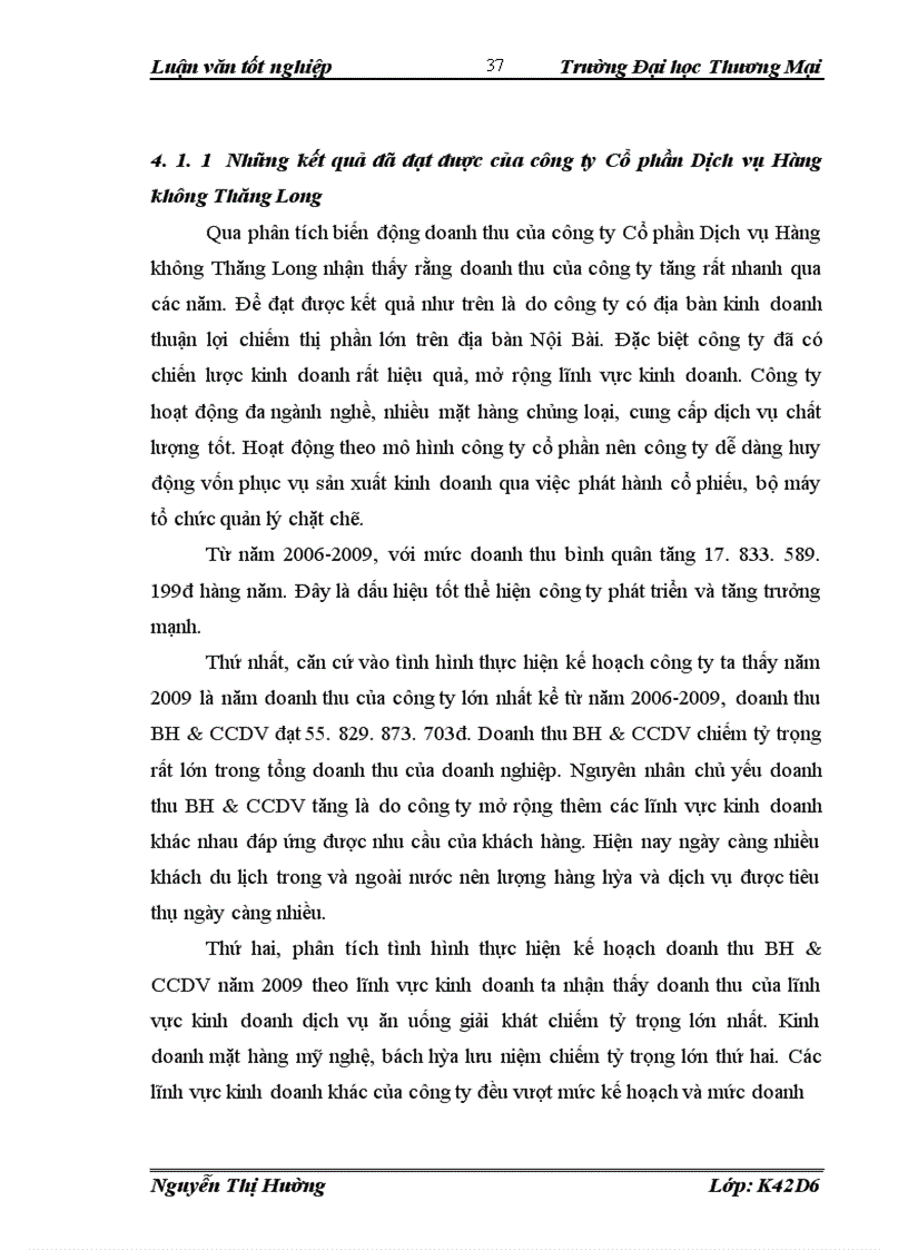 image for page Phân tích và dự báo thống kê doanh thu tại công ty Cổ phần Dịch vụ Hàng không Thăng Long