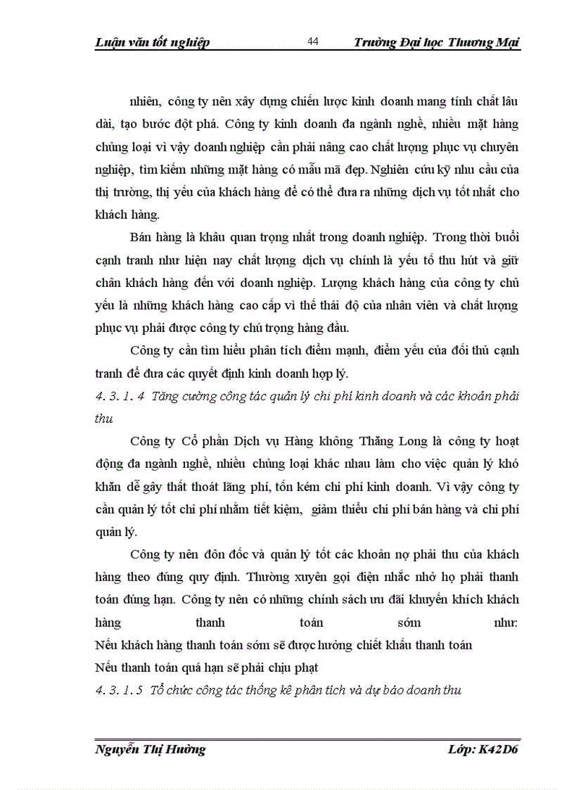 image for page Phân tích và dự báo thống kê doanh thu tại công ty Cổ phần Dịch vụ Hàng không Thăng Long