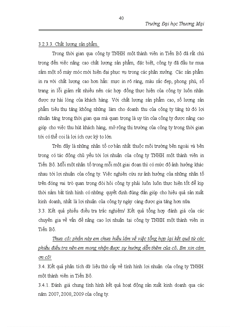 image for page Các giải pháp nâng cao lợi nhuận của công ty TNHH một thành viên in Tiến Bộ