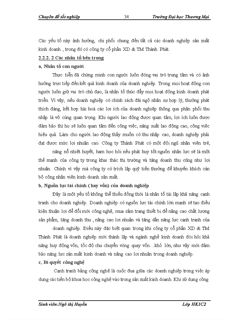 image for page Lợi nhuận và nâng cao lợi nhuận trong công ty cổ phần XD & TM Thành Phát