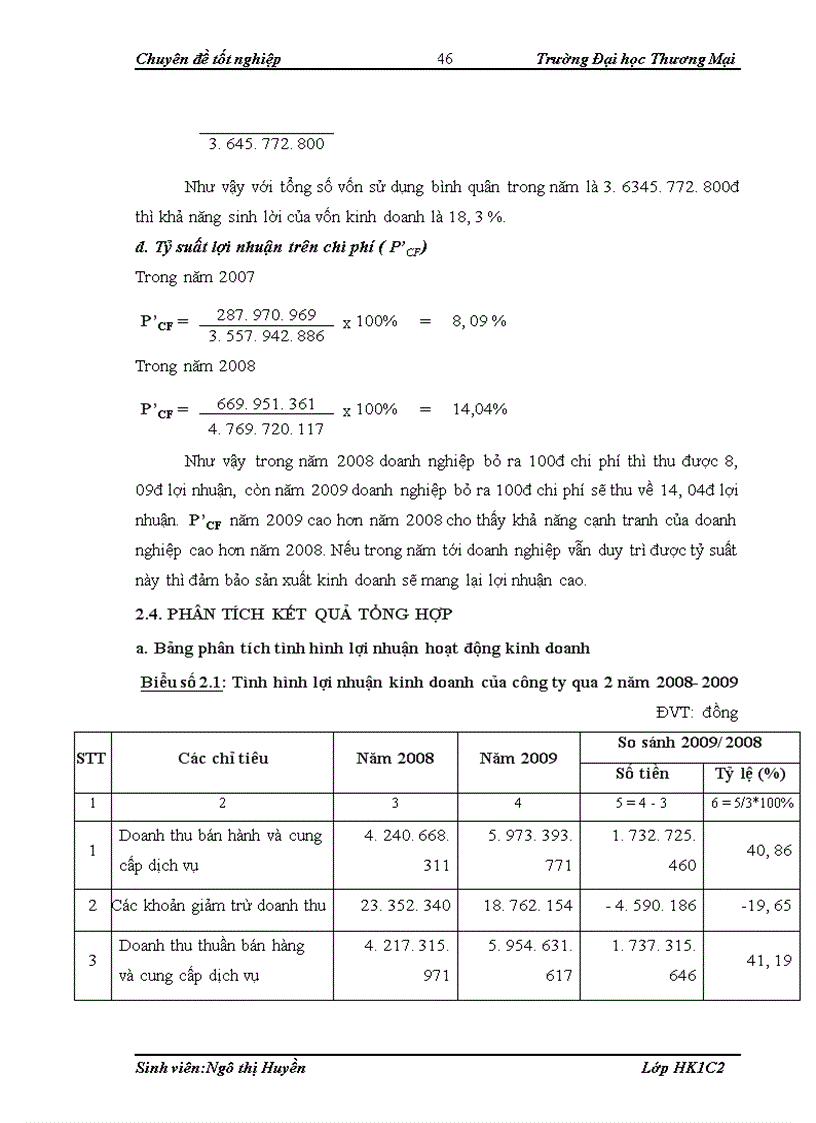 image for page Lợi nhuận và nâng cao lợi nhuận trong công ty cổ phần XD & TM Thành Phát