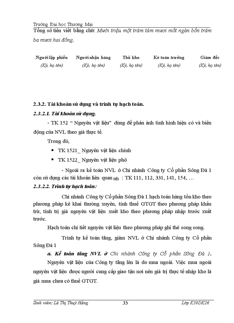 image for page Hoàn thiện công tác kế toán nguyên vật liệu tại Chi nhánh Công ty Cổ Phần Sông Đà 1